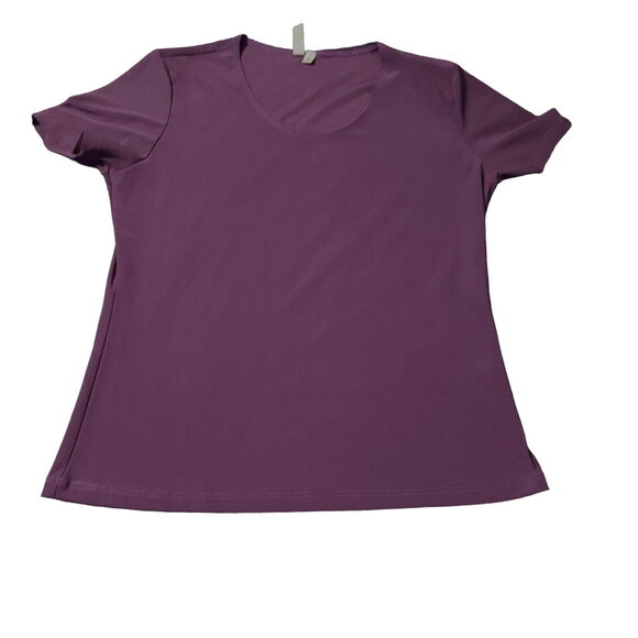 Susan Lawrence Womens T-Shirt Purple Size Small Polyester Stretch Pullover - Picture 1 of 12